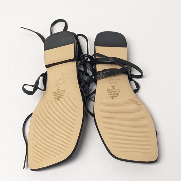 Marc Fisher Mireya Strappy Sandals, Black Leather, Women's 7.5 - Picture 4 of 4